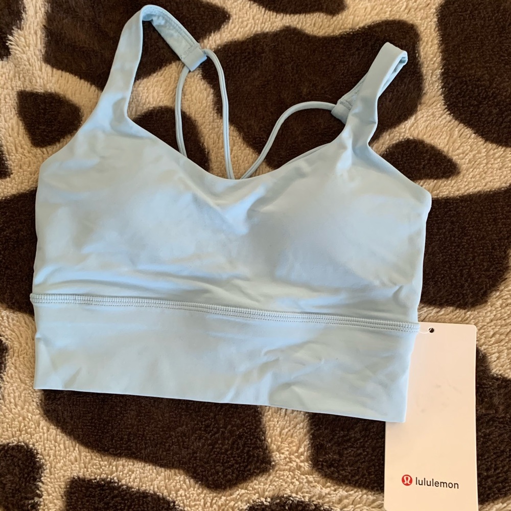 New Lululemon Blue Free to Be bra long line size 2
